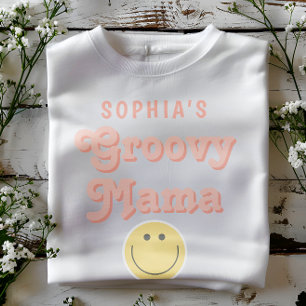 Pink Groovy Mama Retro Birthday  T-Shirt