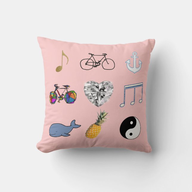 pink grouped girly-world cushion (Front)