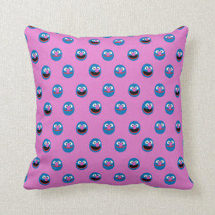Pink Grover Face Pattern Cushion
