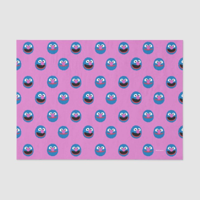 Pink Grover Face Pattern Tissue Paper (Front)