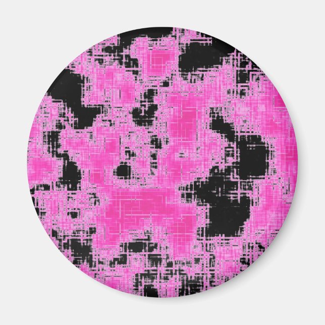 Pink Grunge Magnet (Front)