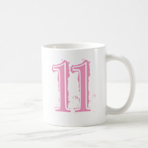 PINK GRUNGE NUMBER 11 COFFEE MUG