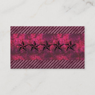 Pink grunge rockstar business card