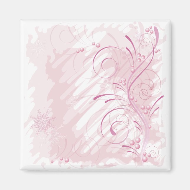 pink grunge winter magnet (Front)
