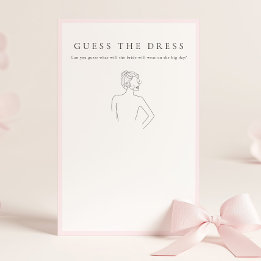 Pink Guess The Dress Bridal Shower  Stationery