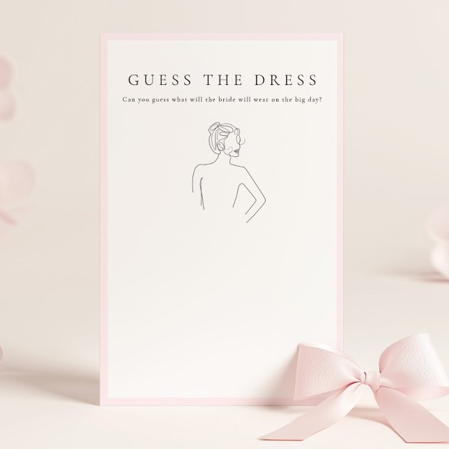 Pink Guess The Dress Bridal Shower  Stationery (Creator Uploaded)