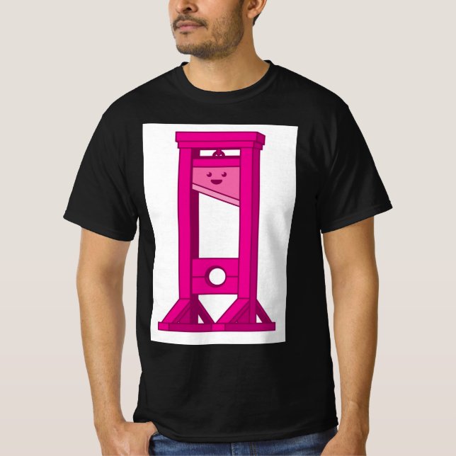 Pink Guillotine Black T-Shirt (Front)