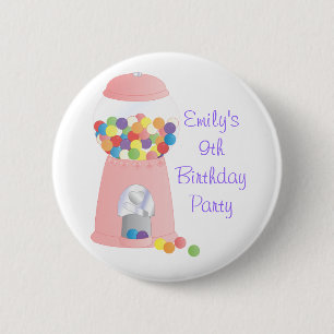 Pink Gumball Machine 6 Cm Round Badge