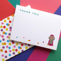 Pink Gumball Machine Candy Bubble Gum Thank You