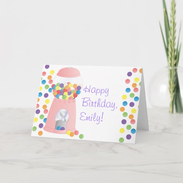 Pink Gumball Machine Card (Front)