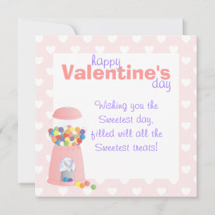 Pink Gumball Machine Holiday Card