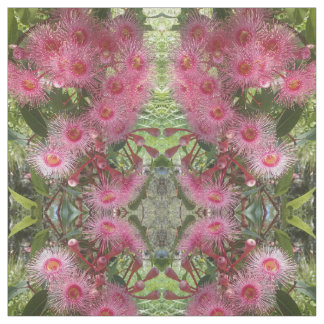 Pink Gumnut Eucalyptus Flowers Australian Native Fabric
