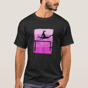 Pink Gymnast Bar Queen Retro Gymnastics Girls Moti T-Shirt
