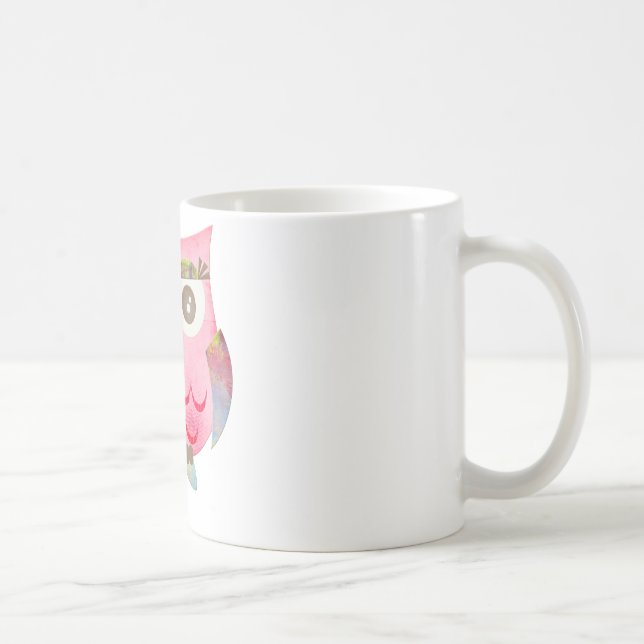 Pink Gypsy Owl Coffee Mug (Right)