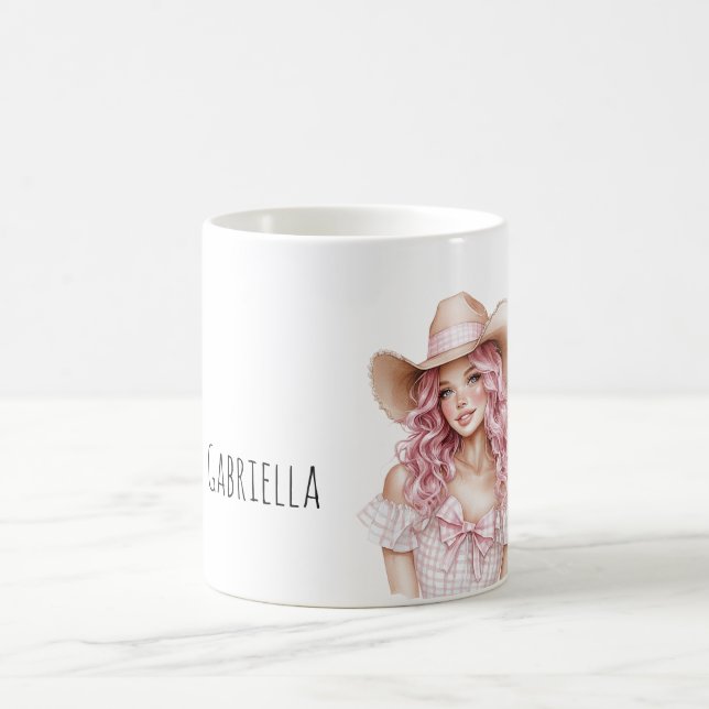 Pink Hair Cowgirl   Coffee Mug (Center)