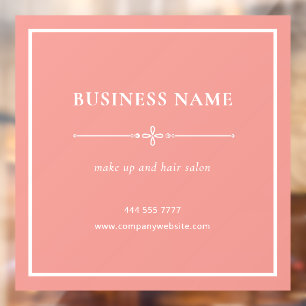 Pink Hair Nail Salon Business Name White Frame