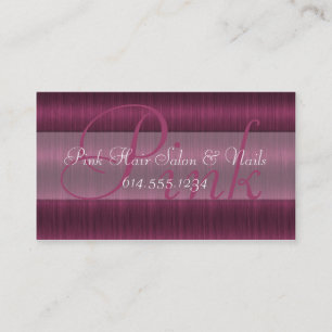 Pink Hair Salon Stylist Beautician Business Cards