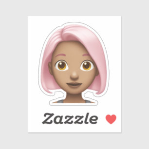 Pink-Haired Avatar Emoji 