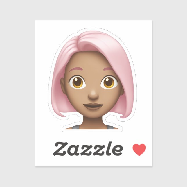Pink-Haired Avatar Emoji  (Sheet)