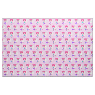 Pink Haired Neko Anime Girl, Fabric