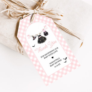 Pink Halloween Baby is Brewing Baby Favour Tags