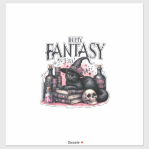Pink Halloween Black Cat Spell Books Potions Witch
