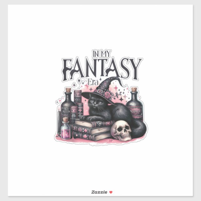 Pink Halloween Black Cat Spell Books Potions Witch (Sheet)