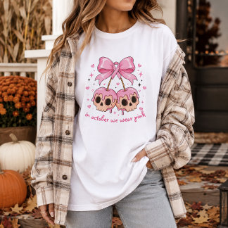 Pink Halloween Breast Cancer Awareness Shirt