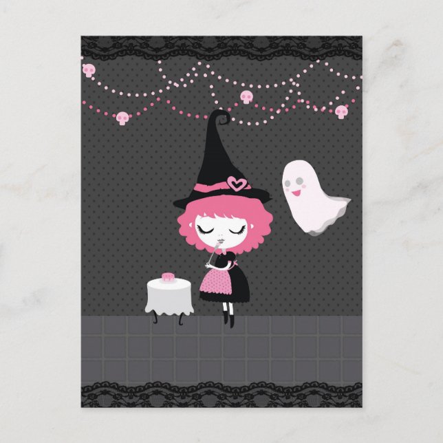 Pink Halloween Card (Front)