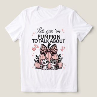 Pink Halloween cat lover pumpkin shirt with bow