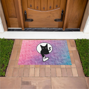 Pink Halloween Doormat by Poet Adiela Akoo