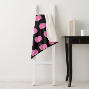 Pink Halloween Jack-o-lanterns Sherpa Blanket