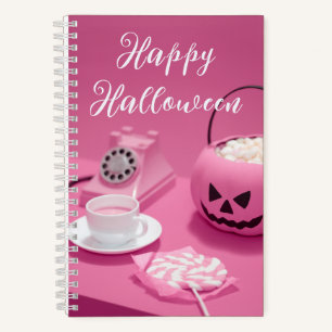 Pink Halloween Jack o'lantern Notebook