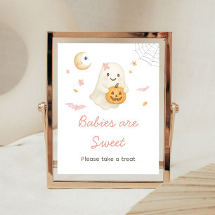 Pink Halloween Little Boo Babies are Sweet Sign