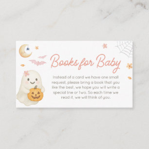 Pink Halloween Little Boo Baby Books for Baby Enclosure Card