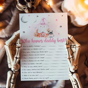 Pink Halloween Little Boo Who Knows Daddy Best