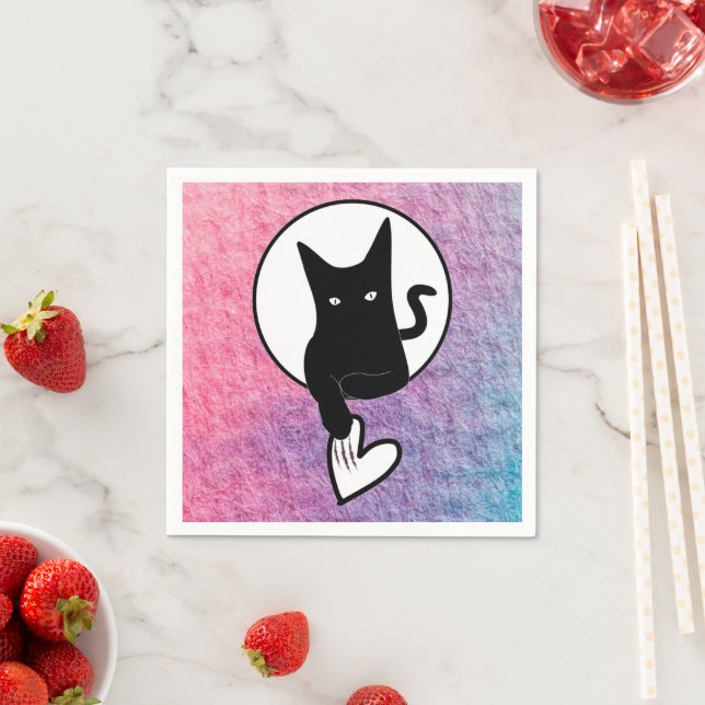 Pink Halloween Paper Napkin by Poet Adiela Akoo (Insitu)