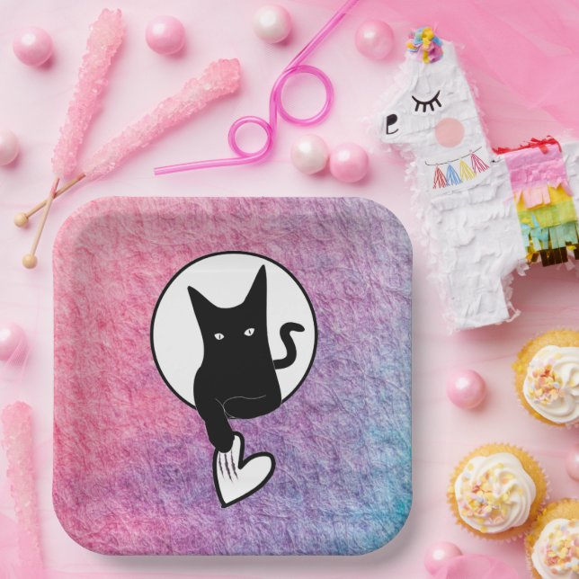 Pink Halloween Paper Plate by Poet Adiela Akoo (Party)