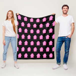 Pink Halloween Rosie Ghost Fleece Blanket
