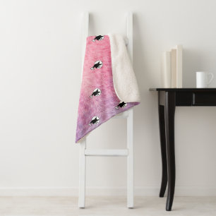 Pink Halloween Sherpa Blanket by Poet Adiela Akoo
