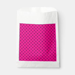 pink halloween skull crossbones print favour bag