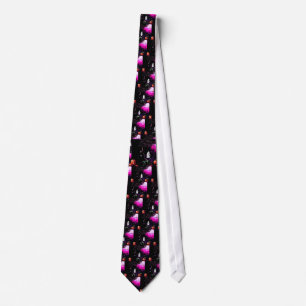Pink Halloween Tie