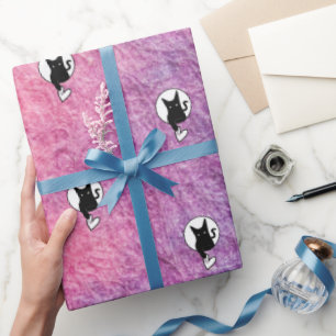 Pink Halloween Wrapping Paper by Poet Adiela Akoo