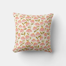 Pink Hand Drawn Floral Daisies Pattern