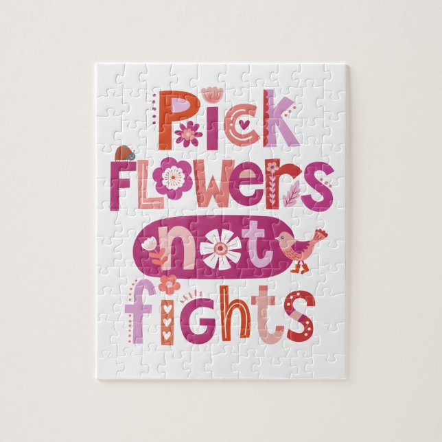 Pink Hand Lettered Positive Quote Jigsaw Puzzle (Vertical)