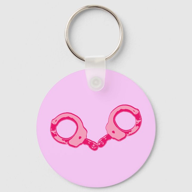Pink Handcuffs Key Ring (Front)
