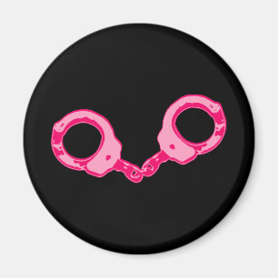 Pink Handcuffs Magnet