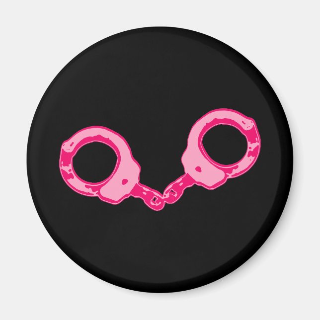 Pink Handcuffs Magnet (Front)