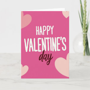 Pink Handwritten Valentines Day Card