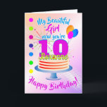 PINK Happy 10th Birthday | Editable Card<br><div class="desc">Some moments we cherish forever. Make it memorable,  make it fun.</div>